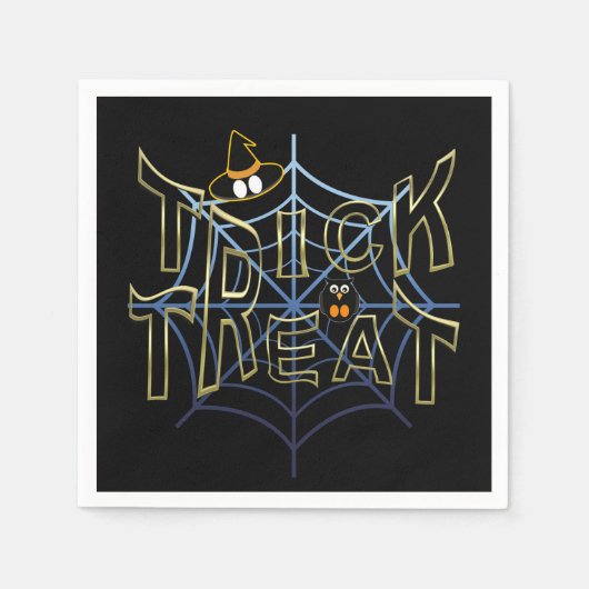 トリックオアトリートハロウィーン スタンダードカクテルナプキン (正面)