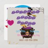 トリックオアトリートハローウィンパーティ子供へ招待状 シーズンカード (正面/裏面)