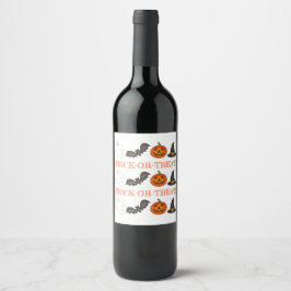 トリックオアトリートハローウィンパーティ幽霊ウィッチこうもり ワインラベル