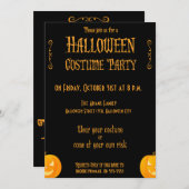 トリックオアトリートハローウィンパーティ招待状カボチャ 招待状 (正面/裏面)
