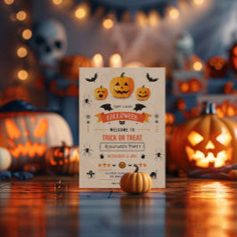 トリックオアトリートハローウィンパーティ招待状 招待状
