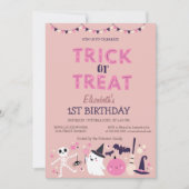 トリックオアトリートハローウィンパーティ誕生日 招待状 (正面)