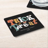 トリックオアトリートハローウィンパーティ スクエアペーパーコースター (アングル)