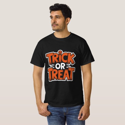 トリックオアトリートバッジ Tシャツ (正面フル)