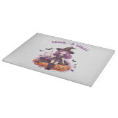 トリックオアトリートパープルウィッチカボチャ&こうもり カッティングボード (角)