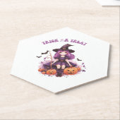 トリックオアトリートパープルウィッチカボチャ&こうもり ペーパーコースター (アングル)