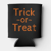 トリックオアトリートブラックとオレンジハロウィーンテーマ 缶クーラー (正面)