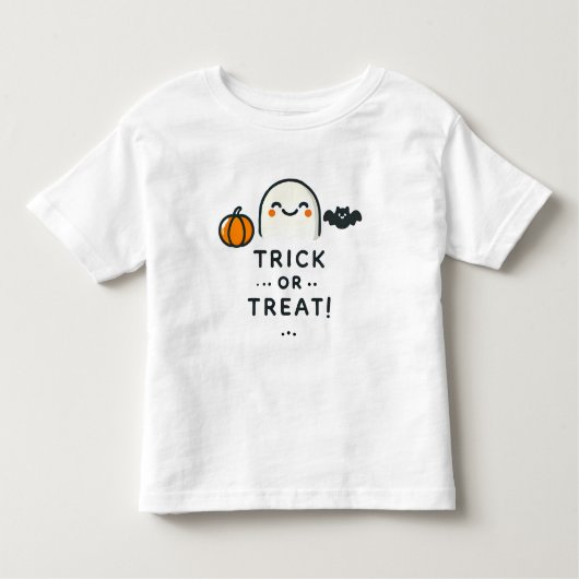 トリックオアトリートベビーハロウィーン トドラーTシャツ (正面)