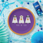 トリックオアトリートラブラドールレトリバー幽霊犬 ペーパープレート (パーティー)