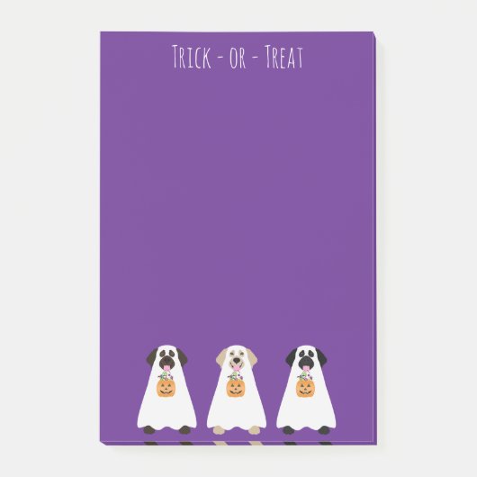 トリックオアトリートラブラドールレトリバー幽霊犬 ポストイット (正面)