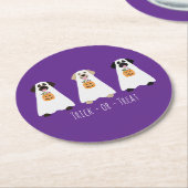 トリックオアトリートラブラドールレトリバー幽霊犬 ラウンドペーパーコースター (アングル)