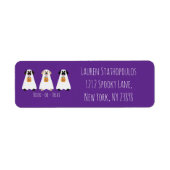 トリックオアトリートラブラドールレトリバー幽霊犬 ラベル (正面)