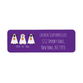 トリックオアトリートラブラドールレトリバー幽霊犬 ラベル