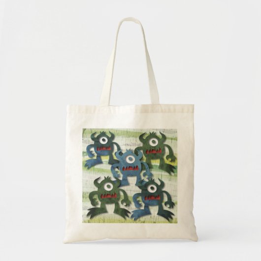 トリックオアトリートリトルモンスタハロウィーンバッグ トートバッグ (正面)