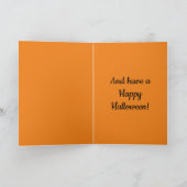 トリックオアトリート子猫折り畳みグリーティングカード カード (内部)