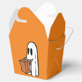 トリックオアトリート幽霊グッドボックス付きホワイトバッグ フェイバーボックス (オープン)