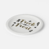 トリックオアトリート幽霊シックモダンハローウィンパーティ ペーパープレート (アングル)