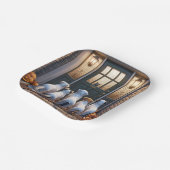 トリックオアトリート幽霊犬 ペーパープレート (傾斜あり)