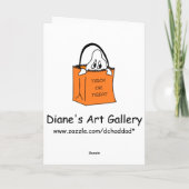 トリックオアトリート幽霊 – ハロウィーンカード カード (裏面)