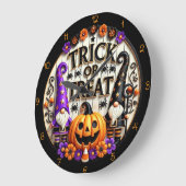 トリックオアトリート格言 ラージ壁時計 (傾斜)