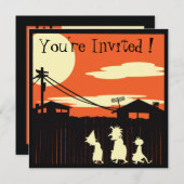 トリックオアトリート ハロウィンパーティーの招待状 招待状 (正面/裏面)