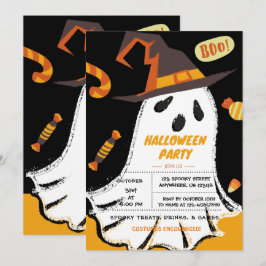 トリックオアトリート、ハロウィン幽霊、キャンディ招待状 招待状