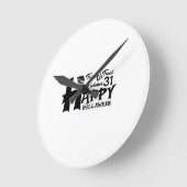 トリックオアトリート！10月31日 – ハッピーハローウィン ラウンド壁時計 (傾斜)