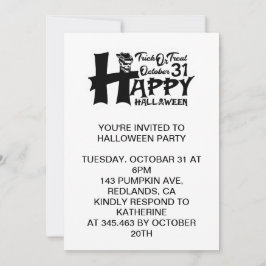 トリックオアトリート！10月31日 – ハッピーハローウィン 招待状