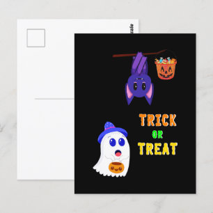 トリックオアトリート 31 オクトーバー ハロウィン UK バッツ キャンディー ポストカード