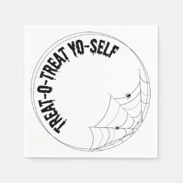 トリックオトリートヨーセルフラグジュアリーナプキン – ハロウィーン スタンダードカクテルナプキン