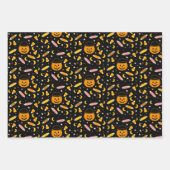 トリックオートリーシーズン不気味レトロハロウィーン ラッピングペーパーシート (正面2)