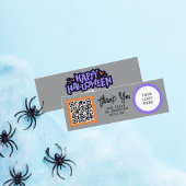 トリックオートリートグレーハッピーハローウィンありがとう スキニー名刺