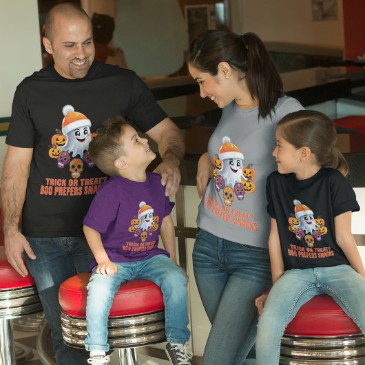 トリックオートリートブーおもしろい引用文ハローウィンパーティ Tシャツ