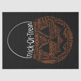 トリックカボチャタイポグラフィオレンジ 薄葉紙