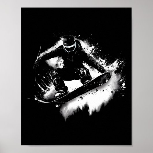 トリックジャンプノーズグラブスノーボード ポスター (正面)