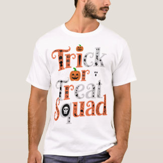 トリックスクワッドスクワッドハロウィンシャツ – 不気味かわいい Tシャツ