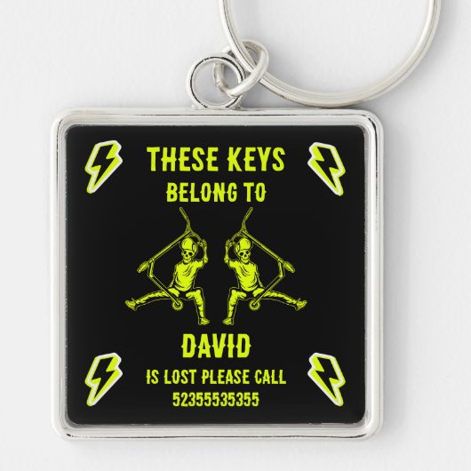 トリックスクーターライダー名 キーホルダー (正面)