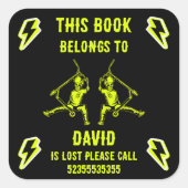 トリックスクーターライダー名 スクエアシール (正面)