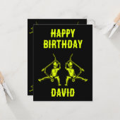 トリックスクーターライダー誕生日 カード (正面/裏面インサイチュ)