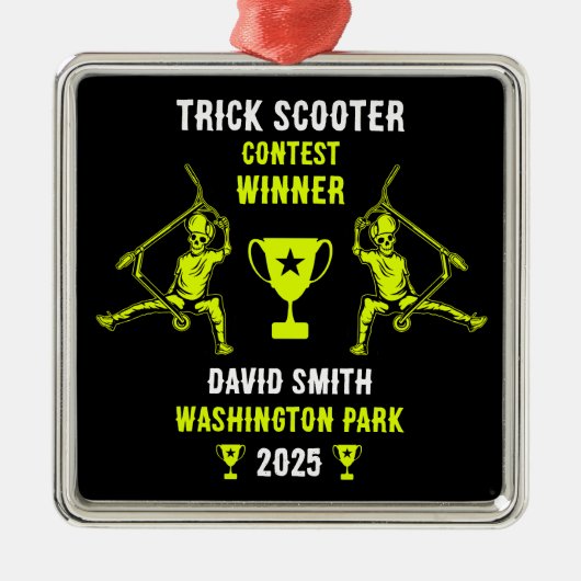 トリックスクーターライダー賞 メタルオーナメント (正面)