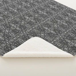 トリックスター ブラック＆ホワイト 抽象的墨絵アート シェルパブランケット