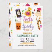 トリックストリートハロウィーンスイーツ招待状パーティー 招待状 (正面/裏面)