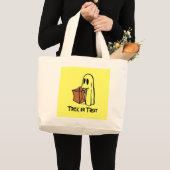 トリックトリート幽霊 ラージトートバッグ (正面(商品))