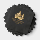 トリックトレータースシルエットハッピーハローウィン 箔ナプキン (インサイチュ (積み重ね))