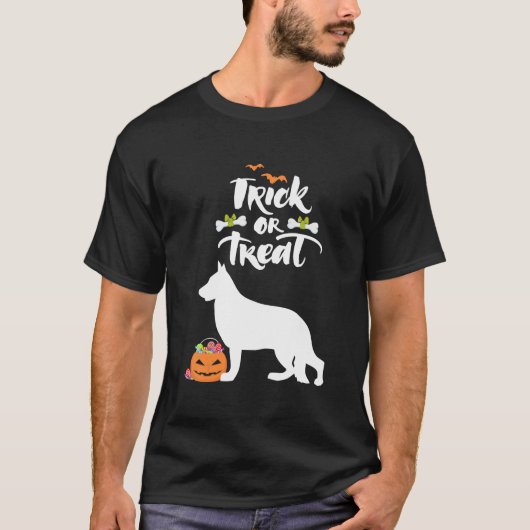 トリックドイツの羊飼い犬ハロウィーンコスト Tシャツ (正面)