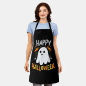 トリックハロウィーン幽霊 エプロン (着用した状態)