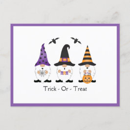 トリックハロウィーン格言紫オレンジ ポストカード