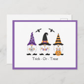 トリックハロウィーン格言紫オレンジ ポストカード (正面/裏面)
