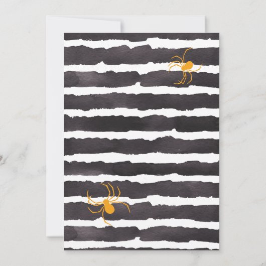 トリックハロウィーン3回目の誕生日パーティーかわいい 招待状 (裏面)