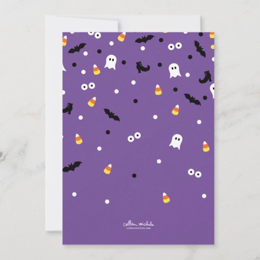 トリックハロウィーン3回目の誕生日招待状 招待状 (裏面)